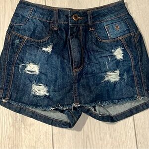 Estrogenia Delux Jeans, Superb Clothier, Jean Skort, Size 36 (EU)or4 (US), EUC